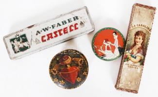 4 db régi doboz egyik gombokkal