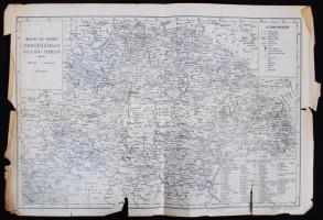 cca 1910 Monarchia hadkiegészítési és honvédségi térkép (sérült) 36x24 cm