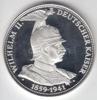 Németország 1992. "II. Vilmos német császár" ezüstözött fém emlékérem T:PP Germany 1992. "Wilhelm II" commemorative silver plated metal medallion C:PP