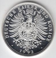 Németország 1992. "II. Vilmos német császár" ezüstözött fém emlékérem T:PP
Germany 1992. &...