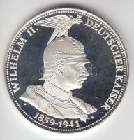 Németország 1992. "II. Vilmos német császár" ezüstözött fém emlékérem T:PP Germany 1992. "Wilhelm II" commemorative silver plated metal medallion C:PP