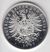 Németország 1992. "II. Vilmos német császár" ezüstözött fém emlékérem T:PP
Germany 1992. &...