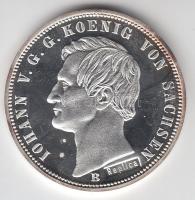 Németország DN. "János szász király" ezüstözött fém emlékérem T:PP Germany ND. "John of Saxony" commemorative silver plated metal medallion C:PP