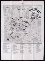 cca 1940 Moszkva térkép / Map of Moscow 60x42 cm