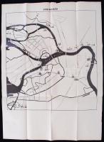 cca 1940 Moszkva térkép / Map of Moscow 60x42 cm