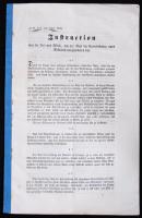 1838 Instruction über die Art und Weise, wie der Arzt die Untersuchung eines Rekruten vorzunehmen hat. Az újoncok orvosi vizsgálatát részletező rendelet, 17p.