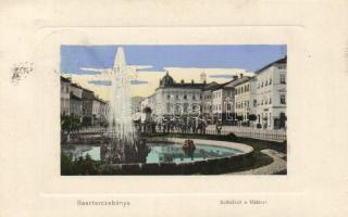 Besztercebánya main square, fountain