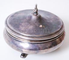 Ezüstözött alpakka bonbonier, jó állapotban, d:13 cm, m:8 cm/ Silver plated candy dish