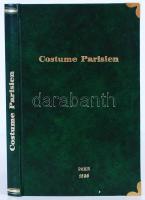 Costumes Parisiens. Paris 1826. 66 db kézzel színezett rézmetszet a párizsi divatról. Modern műbőr k...