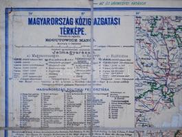 Kogutowitz: Magyarország közigazgatási térképe. Vászon, hibás. 120x80 cm