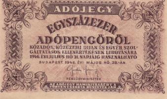 1946. 10.000AP - 1.000.000AP (15x) variációkkal T:vegyes