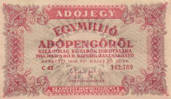 1946. 10.000AP - 1.000.000AP (15x) variációkkal T:vegyes