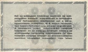 1946. 10.000AP - 1.000.000AP (15x) variációkkal T:vegyes