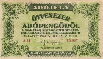 1946. 10.000AP - 1.000.000AP (15x) variációkkal T:vegyes