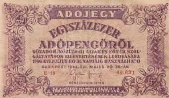 1946. 10.000AP - 1.000.000AP (15x) variációkkal T:vegyes