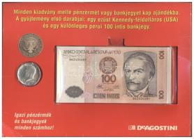 Amerikai Egyesült Államok 1969D. 1/2$ Ag "Kennedy" T:2 + Peru 1987. 100I t:I USA 1969D. 1/2 Dollar Ag "Kennedy" C:XF + Peru 1987. 100 Intis C:Unc