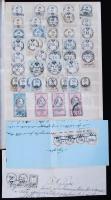 48 db régi magyar okmánybélyeg / document stamps