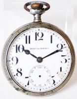 Tavannes zsebóra, porcelán számlappal, másodpercmutatóval (számlap sérült, másodpercmutató hiányzik,...