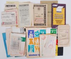 cca 1930-1980 Kis nyomtatványtétel: Tolnai Világlapja megrendelőlapok, csekkbetétkönyv, utazási napló, kertészeti prospektusok, etc.