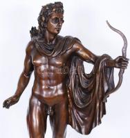 Apolló. Bronz, márvány talapzaton / 
Apollo. Bronze, on marble stand, 64cm