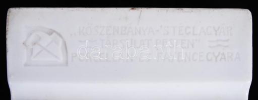 Kő asztali tolltartó a Kőszénbanya és Téglagyár Társulat Pesten reklámjával 19x10 cm