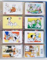 220 darabos szép vegyes tengerentúli telefonkártya-gyűjtemény igényes Lindner gyűrűs berakóban. Mind...