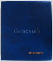 220 darabos szép vegyes tengerentúli telefonkártya-gyűjtemény igényes Lindner gyűrűs berakóban. Mind...