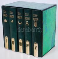 Hóman-Szekfű: Magyar történet I-V. hasonmás kiadás Maecenas Kiadó, 1990. Aranyozott félbőr kötésben,...