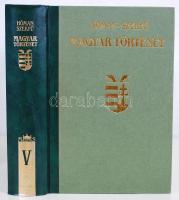 Hóman-Szekfű: Magyar történet I-V. hasonmás kiadás Maecenas Kiadó, 1990. Aranyozott félbőr kötésben,...