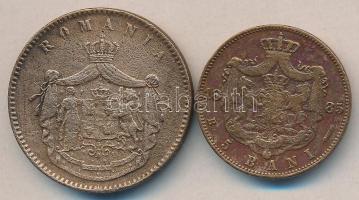 Románia 1867. 10B Cu + 1885B 5B T:3
Romania 1867. 10 Bani Cu + 1885B 5 Bani C:F