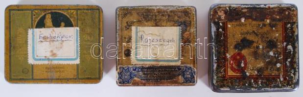 3 db régi cigarettás fémdoboz / vintage cigarette boxes
