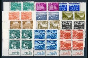 1971-1974 different landscape stamps with tab, 1971-1974 klf tájképes tabos bélyegek