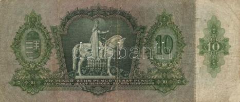 1930. 100P (2x) + 1936. 10P mindegyik hamis nyilaskereszt / Német 3. Birodalmi felülbélyegzéssel T:I...