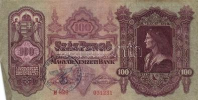 1930. 100P (2x) + 1936. 10P mindegyik hamis nyilaskereszt / Német 3. Birodalmi felülbélyegzéssel T:I...
