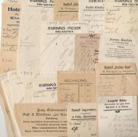 1900-1910 36 db osztrák vendéglői számolócédula