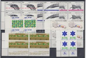 Stamps + sets with tab, Tabos bélyegek és sorok