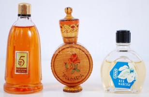 3 db retró parfüm: Caola kék nárcisz, CT5 extra, Bulgária-rózsaolaj?