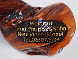 Dugóhúzó szőlőgyökérből, jelzett, h:20 cm