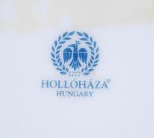 Hollóházi virágos váza, matricás, hibátlan, jelzett, m:21 cm