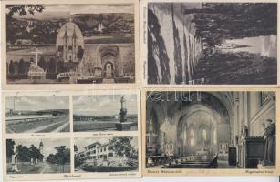 10 db régi magyar képeslap Szent Máriáról elnevezett településekről (Máriabesnyő, Máriaremete, Máriagyüd)