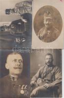 10 db vegyes katonai fotólap a két világháború korából, sok kitüntetéssel