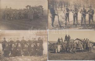 10 db vegyes katonai fotólap, csoportkép