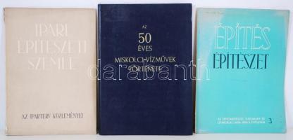 Ipari és építészeti témájú tétel: Teslér János - Piukovics József: Az 50 éves miskolci vízművek története. Miskolc, 1963, Miskolci Vízművek és Fürdők Vállalat; Ipari és Építészeti Szemle, 3., 10. szám