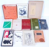 12db-os könyvtétel: főleg verseskötetek, valamint próza, életrajz (Vörösmarty, Radnóti, Gárdonyi, etc.)