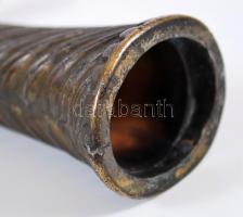 Dísztőr gazdagon díszített hüvelyben, öv tartóval, hiányos markolatvéggel/ Dagger with decoration hu...