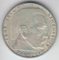 Német 3. Birodalom 1937A 2M Ag "Hindenburg" T:2- German Third Reich 1937A 2 Marks Ag "Hindenburg" C:VF