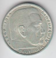 Német 3. Birodalom 1938B 2M Ag "Hindenburg" T:2- German Third Reich 1938B 2 Marks Ag "Hindenburg" C:VF