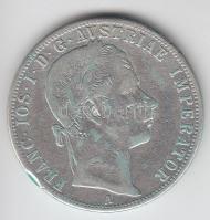 Ausztria 1860A 1Fl Ag "Ferenc József" T:2- Austria 1860A 1 Florin Ag "Franz Joseph" C:VF