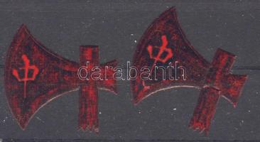 cca 1924 2 db bárd alakú címke