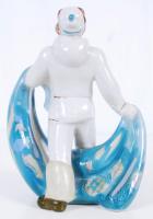 Halász, jelzett sorszámozott, kézzel festett, hibátlan, m:21 cm/ Fisherman porcelain, flawless
